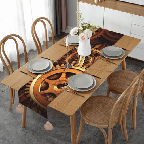 Chemin de table steampunk rustique : transformez une table banale en un buffet de fête captivant