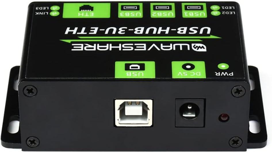 Industrial Grade Multifunctio USB HUB,3X USB 2.0 Ports Extended, 100M Ethernet Port, Multiple OS Support, Without Plug