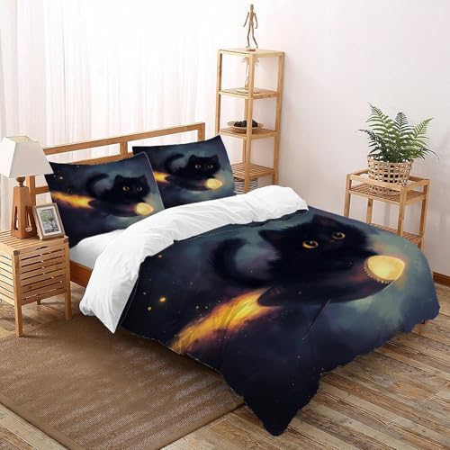 Housse de couette loup blanc imprimé animal haute définition microfibre