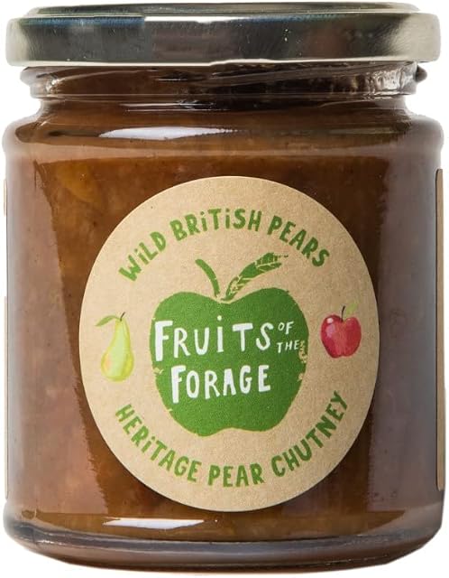 Fruits of the Forage Heritage Pear Chutney, Made with British Cooking Apples and Heritage Cooking Pears. Vegan Friendly, Sustainably Sourced & 100% Recyclable Packaging, Glass Jar (1 x 200g)
