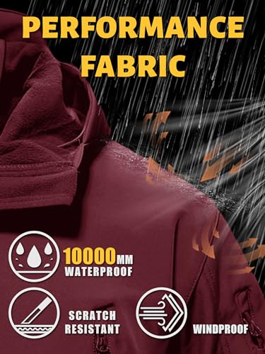 Image of TACVASEN Men's Special Ops Military Tactical Soft Shell Jacket Coat | Waterproof,windproof | Multi-pockets,adjustable hood | Ideal for rain,hiking,snow,ski