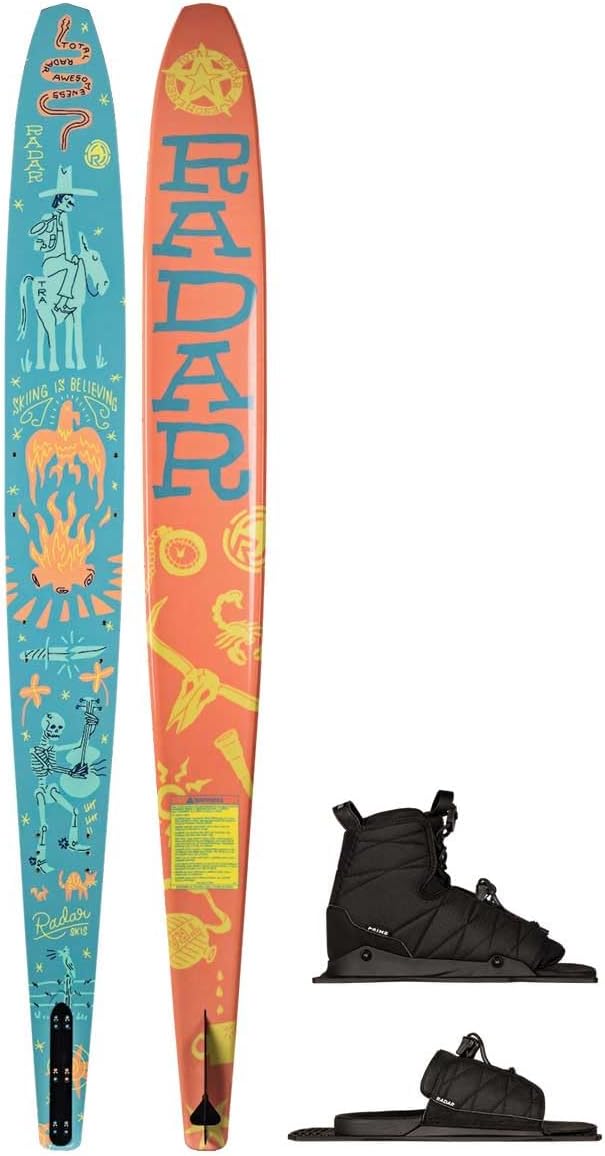 Radar Total Radar Awesomeness Boy's Water Ski 2026, 65", Prime - Men's 5-8 - Rear Toe Plate