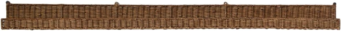 Creative Co-Op Handwoven Rattan Wall Shelf
