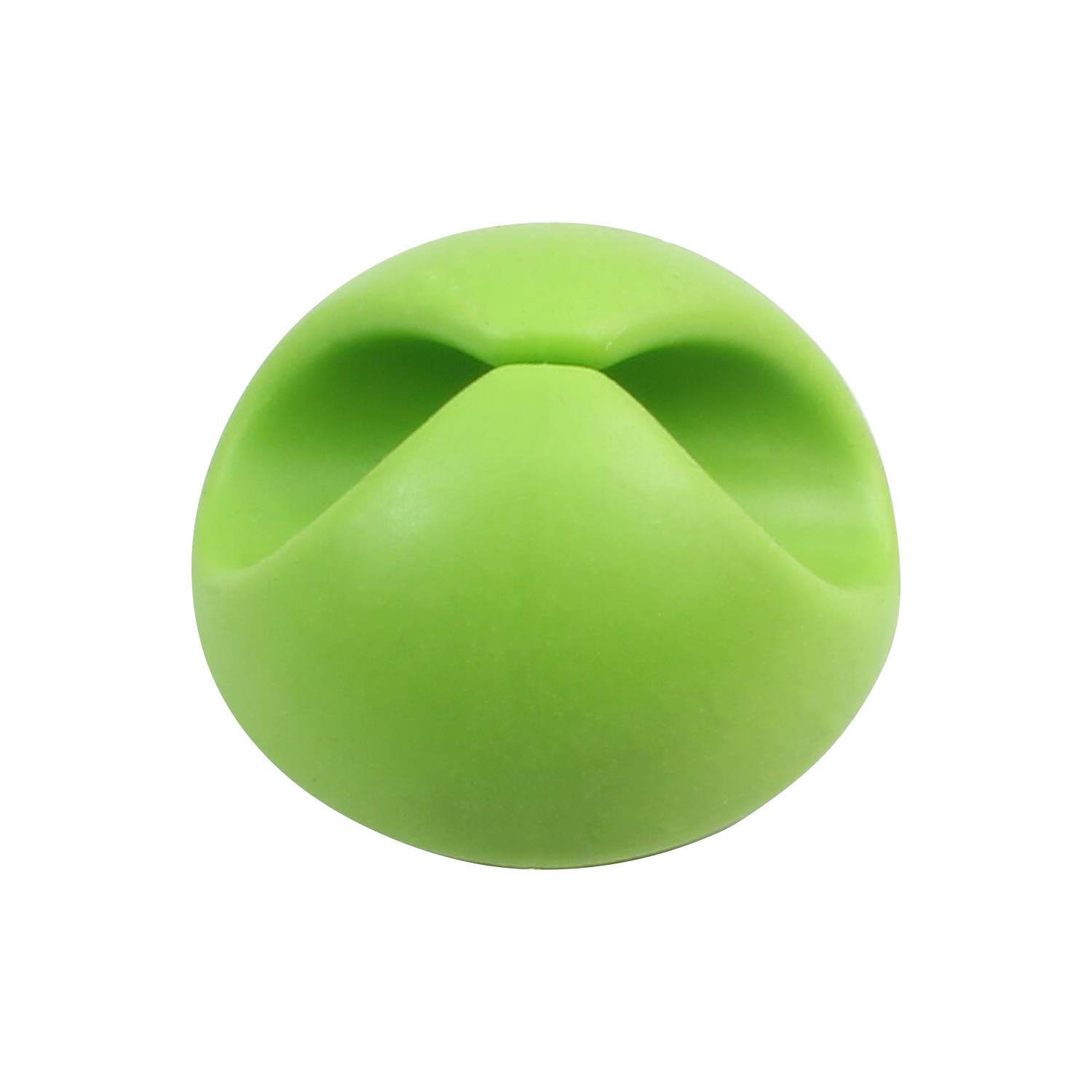 ROK Hardware Multipurpose Silicone Cable Clip Grip Wire Cord Type USB Desk Wall Desktop Organizer Charger Holder (10 Pack, Green)