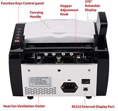Gstar Money Counter With Uv/Mg/Ir Counterfeit Bill Detection Plus External Display With Warranty, American Brand, American Seller (Rotatable Display Screen) #TOP3
