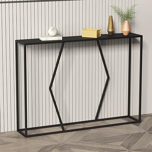 PQXQZ Mesa Consola Estrecha Mueble de Estilo Industrial para Cocina Comedor o Barra de Desayuno Mesa Auxiliar para Sala de Estar Pasillo Vestíbulo u Oficina(120x20x75cm)