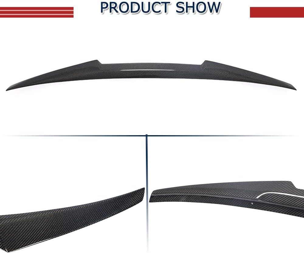 E46 Carbon Fiber Rear Trunk Spoiler Compatible with BMW E46 Coupe 2-Door 1997-2006 Rear Wing LipTail Wing Boot Spoiler