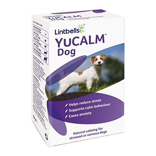 Lintbells | YuCALM Dog | Calming Supplement for Dogs Who Are Stressed or Nervous, All Ages and Breeds | 60 Tablets