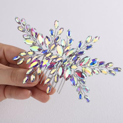 Peine para cabello con cristales brillantes para bodas miniatura 5