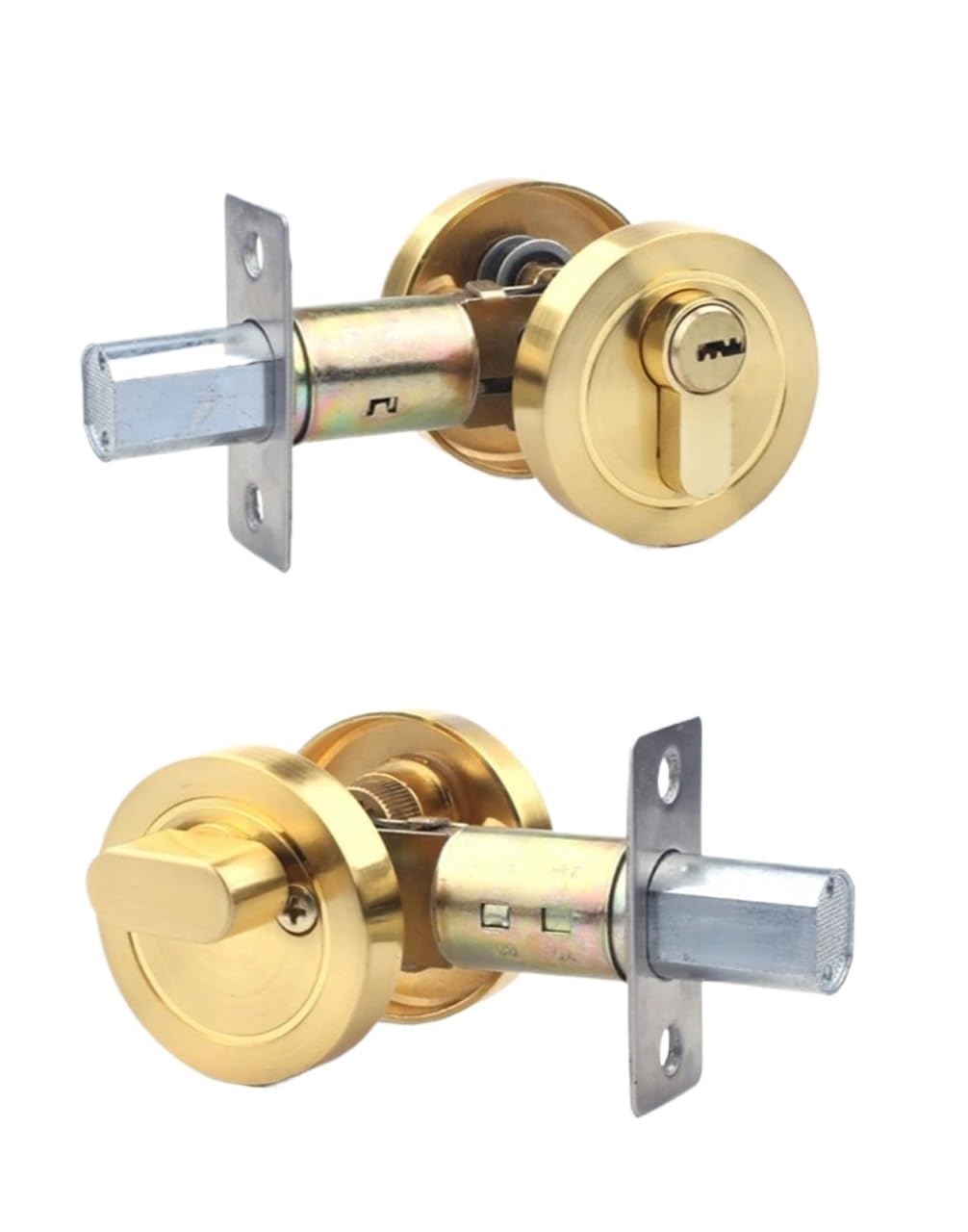 Serrure de porte invisible en alliage de zinc dore design elegant et securite discrete