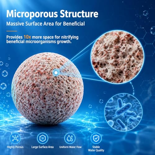 Image of Sukh 30oz Ceramic Bio Balls - 4 Bags Fish Tank Sphere Filter Media Nano-Tech Bio-Spheres Bio Media for Aquarium,Fish Tank Sump,Pond,Freshwater,Canister Filter and Koi Ponds