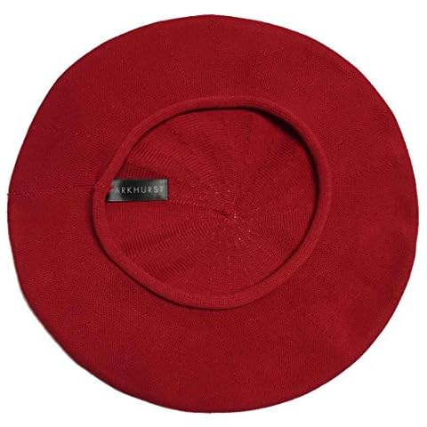 Parkhurst of Canada 10-1/2 Inch Cotton Knit Beret (Red) Cover