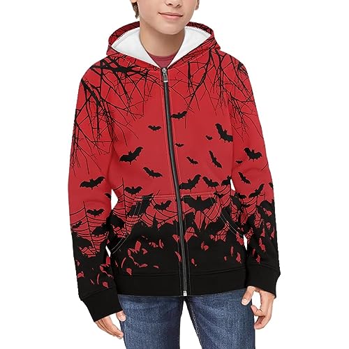 Hoody Coat with Pocket Loose Zip Up Hoddies for Kids Boys Girls Long Sleeve Hoody Coat Sweatshirt3