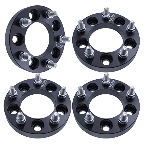 4pc 1.25" (32mm) | 5x120.7 (5x4.75) to 5x4.5 Wheel Adapters/Spacers | 12x1.5 Studs (Changes Vehicle Bolt Pattern)