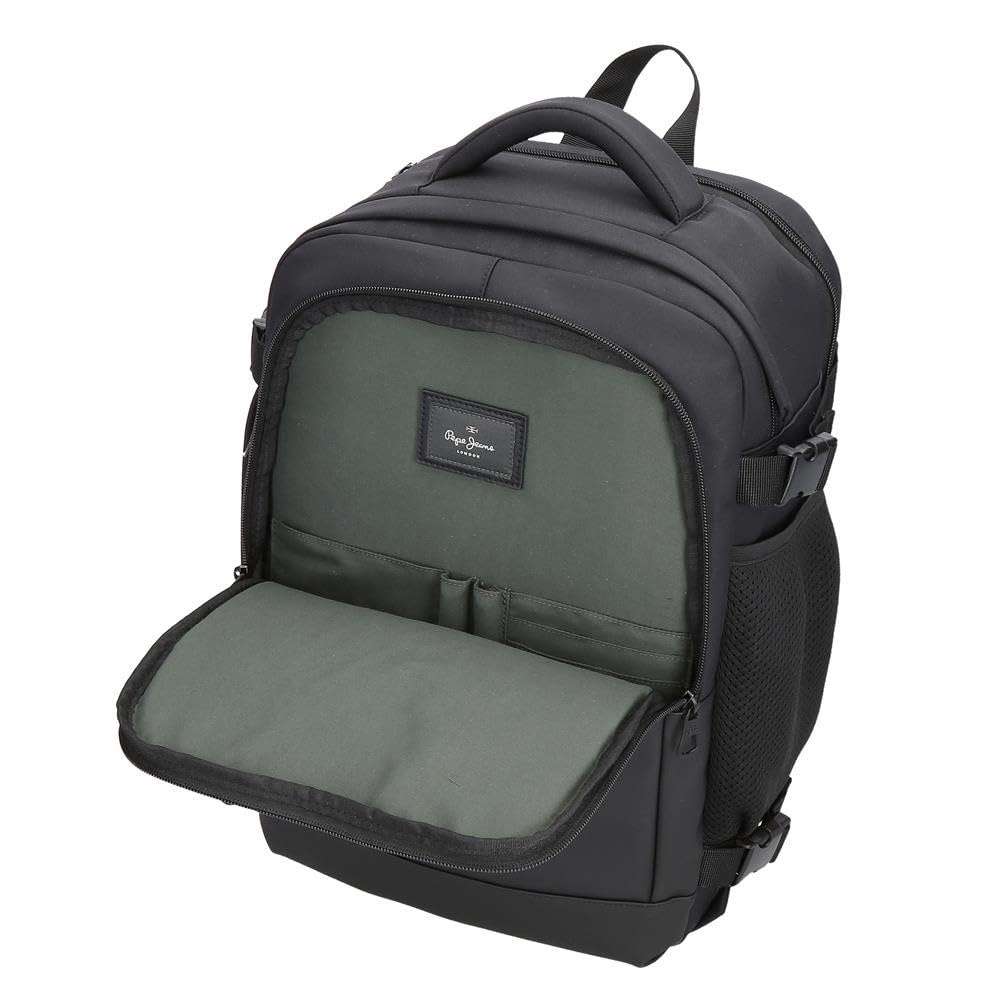 Pepe Jeans Sail up Mochila Negro 25x37x12 cms Poliéster y PU 11,1L de Joumma Bags