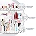MISERWE 360 Rotating Makeup Organizer, DIY Adjustable Makeup Carousel Spinning Holder Rack, Large Capacity Cosmetic Brush Lipstick Storage Organizer Box for Vanity