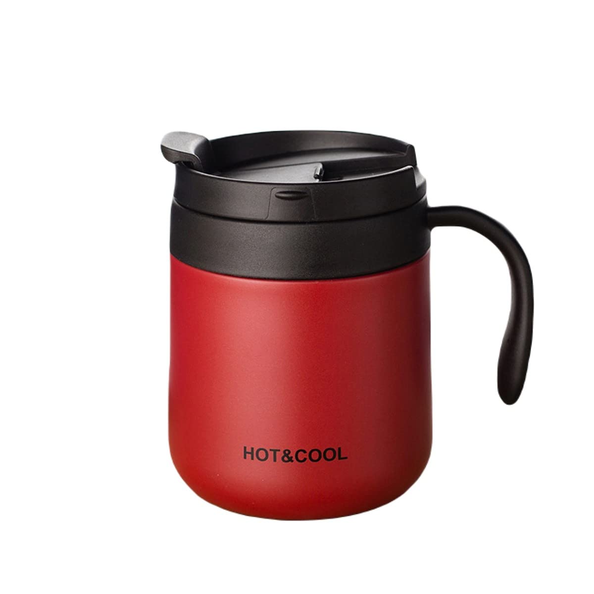 Mockery Stainless Steel 350ml Coffee Cup, Thermal Mug, Vacuum Insulated, Tea Cup, Cup with Handle and Lid for Office Desk ...
