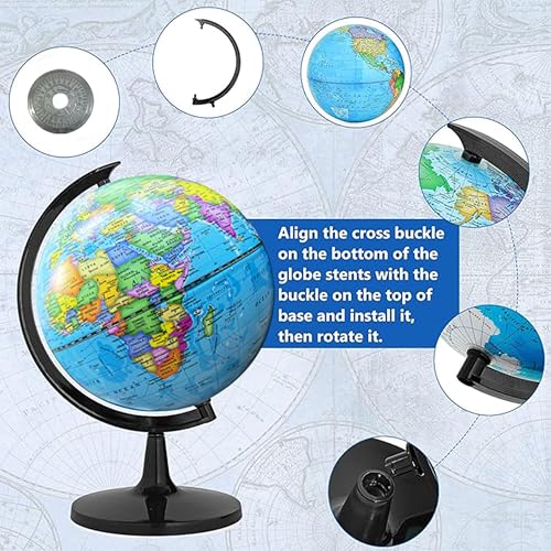 Image of World Globe Night Lamp With Led Light for Home Decor, Office Decor, Gift Item