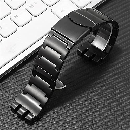 Bracelet acier 23mm remplacement à interface concave convexe ultra robuste
