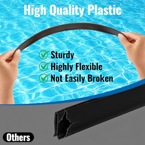 Image of 60 Pcs Coping Strips for Overlap Above Ground Pool Liners 15.74inch Plastic Swimming Pool Liner Lock Clips Replacement Patch Kit for 24ft Round 12 x 24 ft Oval to 16 x 24ft Oval
