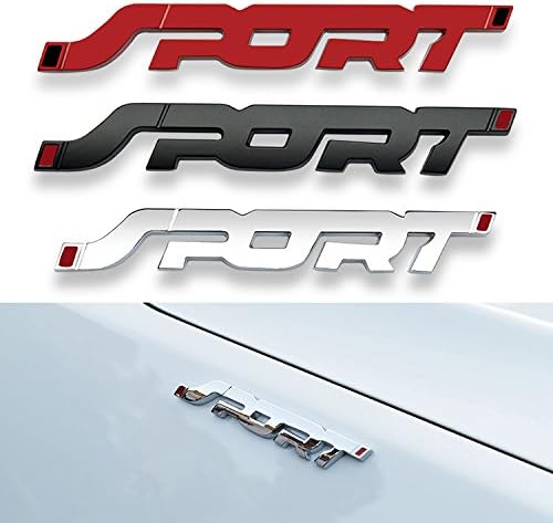 Miniatura 5 de 2 calcomanías deportivas 3D de metal para guardabarros laterales, para maletero, automóvil, motocicleta (negro mate)