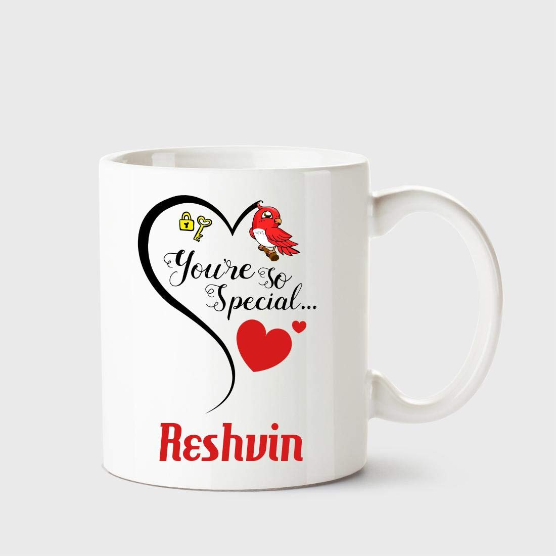Chanakya You're so Special Reshvin White Coffee Name Ceramic Mug