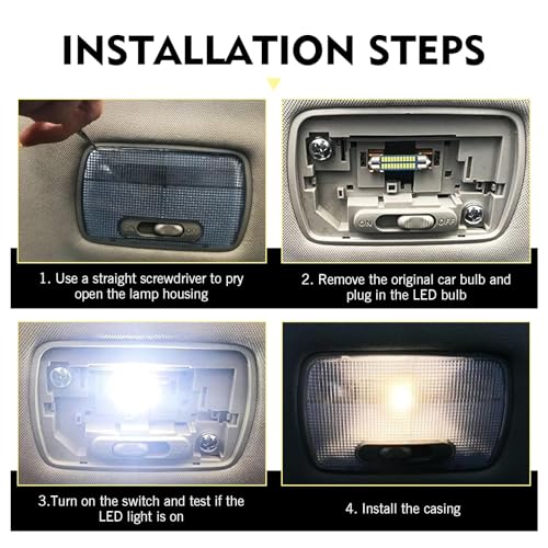 4 Bombillas LED 578 para Luz Interior de Auto miniatura 7