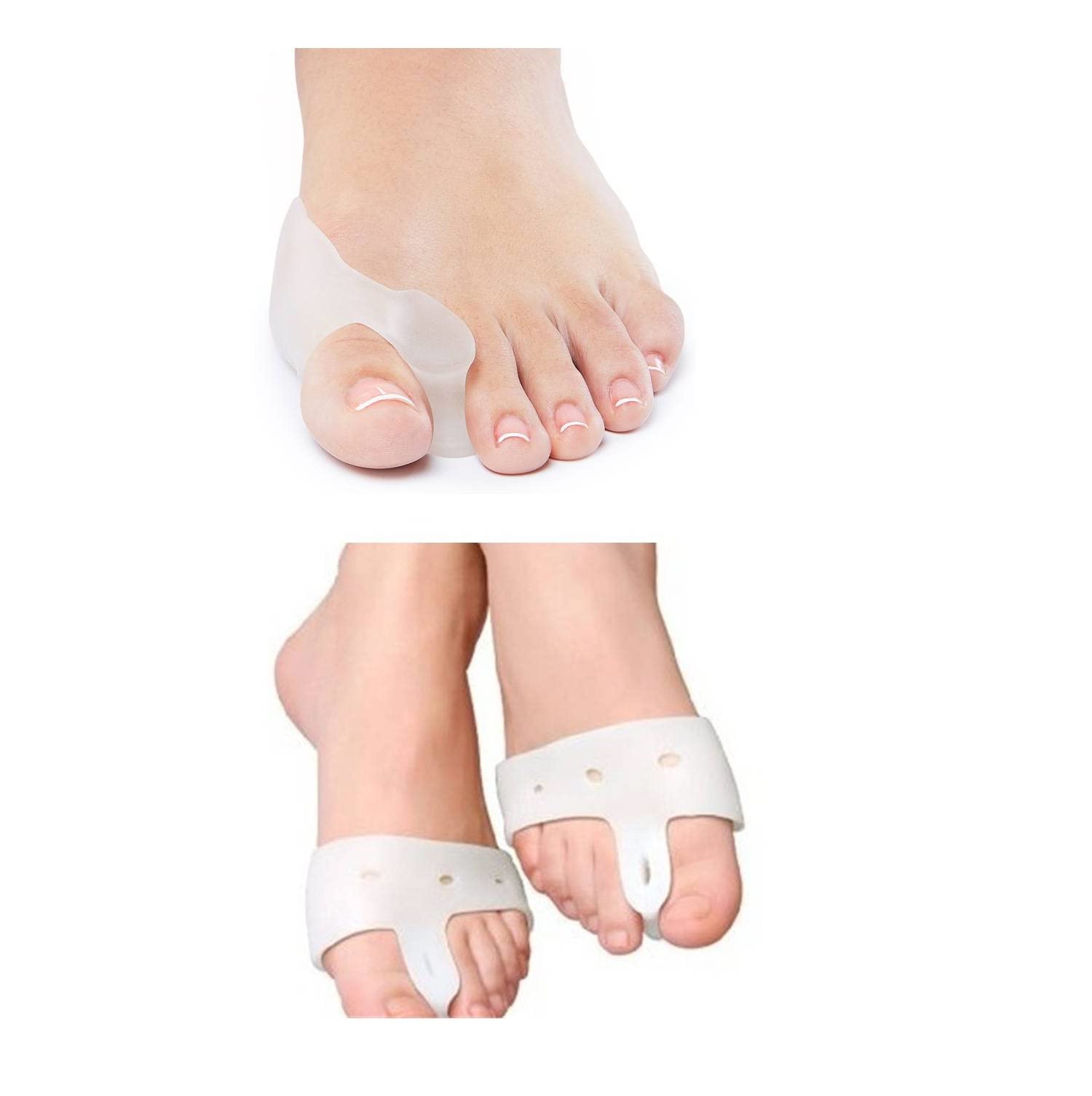 Lify Orthopedic Bunion Corrector and Bunion Relief Sleeve with Gel Bunion Pads Cushion Splint Bunion Protector - Hallux Valgus Corrector Bunion Guard - Stop Bunion Pain- White Color