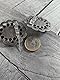 hübsche altsilber farbene mit Brosche zum Anstecken 50mm x 43mm (1 Stück) (lila)