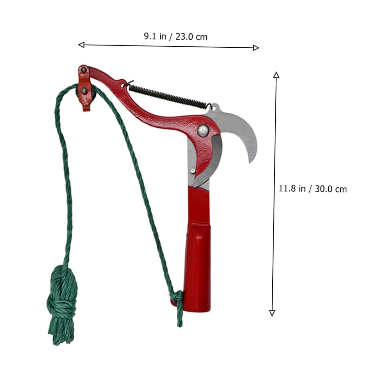 Astschere mit Seil aus Stahl für Schwere Schnittarbeiten Rot | Gartenschere mit Seil, Labor Sparende Hand Schere, für Gras und Zweige