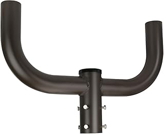 Double Bullhorn Mounting Bracket for 2 Lighting Fixtures with 2-3/8" Slip Fitter,Post Light Accessories for Led Area Lights,2 Arms at 180 Degree,Bullhead Tenon Adapter,Heavy Duty Steel,Dark Bronze