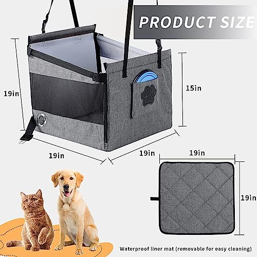 Qpets-Dog-Carrier-Seat-Cover-for-Car-Dog-Cage-for-Medium-and-Small-Dogs-with-Waterproof-Pad-Safe-Cat-Cage-Dog-Crate-Portable-Car-Seat-Basket-for-Dogs-Cats-Within-20kg-No-Collar-Strap