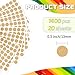 Starboling Kraft Paper Dot Stickers, Round Color Coding Labels, 1/2 Inch, 1400pcs