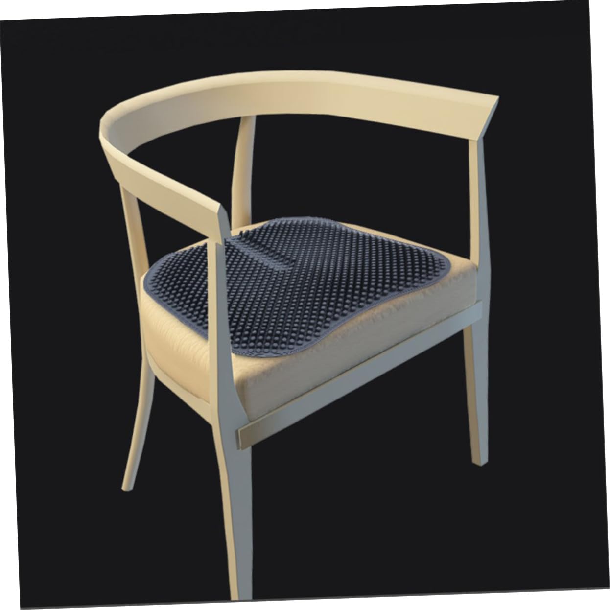 Alipis Cojín en Color Negro Transpirable para Asiento de Coche de Silicona de Masaje Cómodo y Práctico para Hombre y Mujer