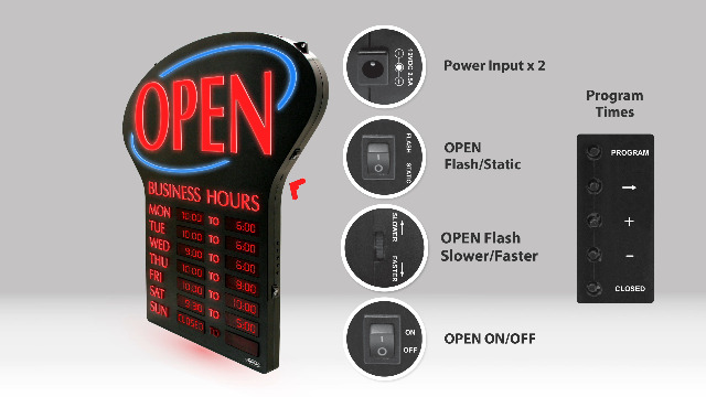 LED　open　Sign 34097 | Open Closed | Signal-Tech