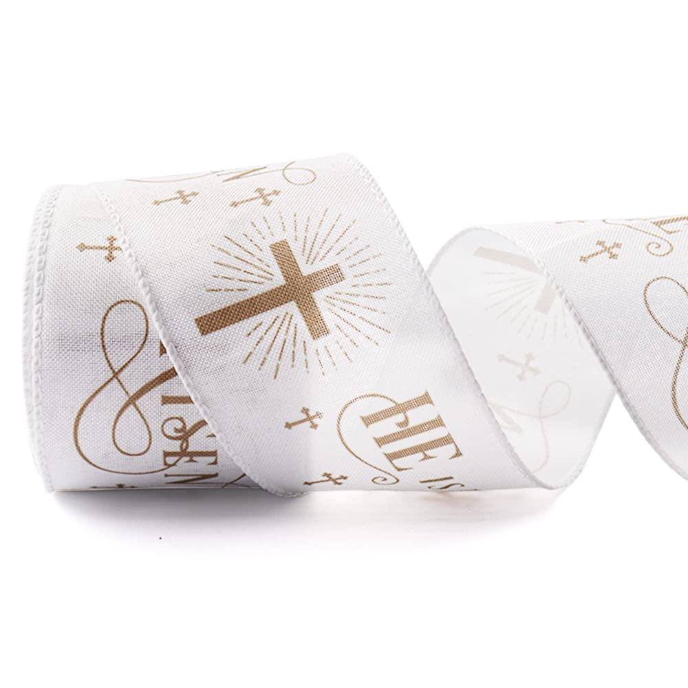 Amazon.com: Hying Spring Christian Easter Ribbons Wired for Wreath