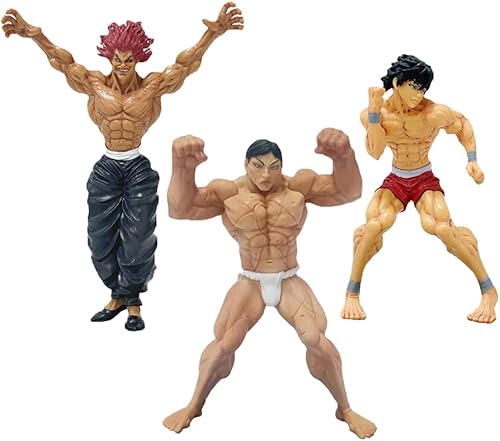 3 figuras de anime, Hanma Yujiro Hanayama Kaoru, figura de acción modelo de PVC, estatua coleccionable, adornos de anime, decoración de escritorio