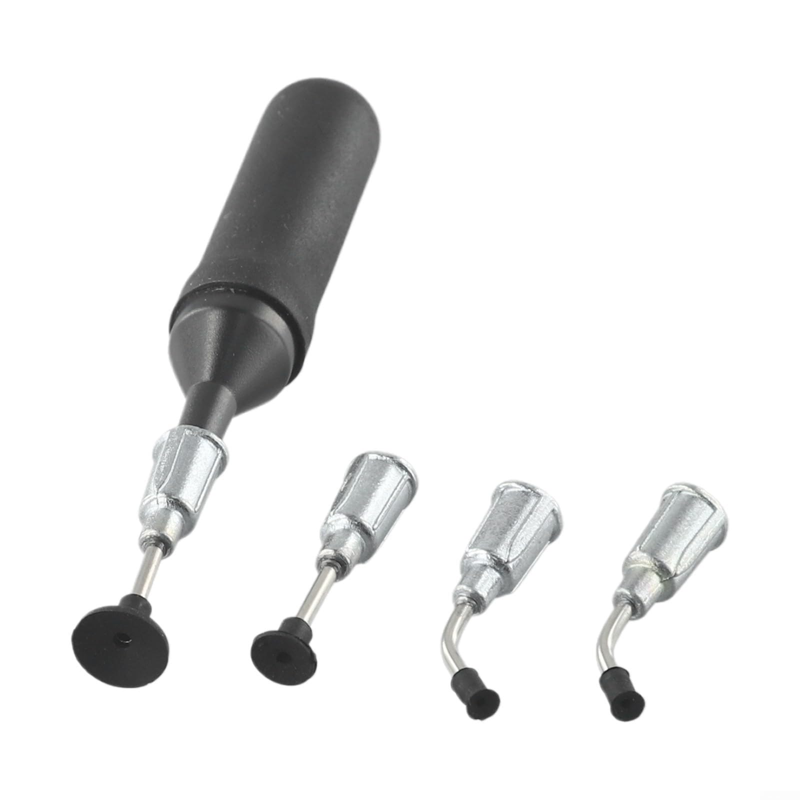 Kit penna sottovuoto con 4 ventose per pinzette IC dissaldanti, corpo in gomma antistatica 90 mm, set da 5 pezzi per componenti elettronici e piccoli