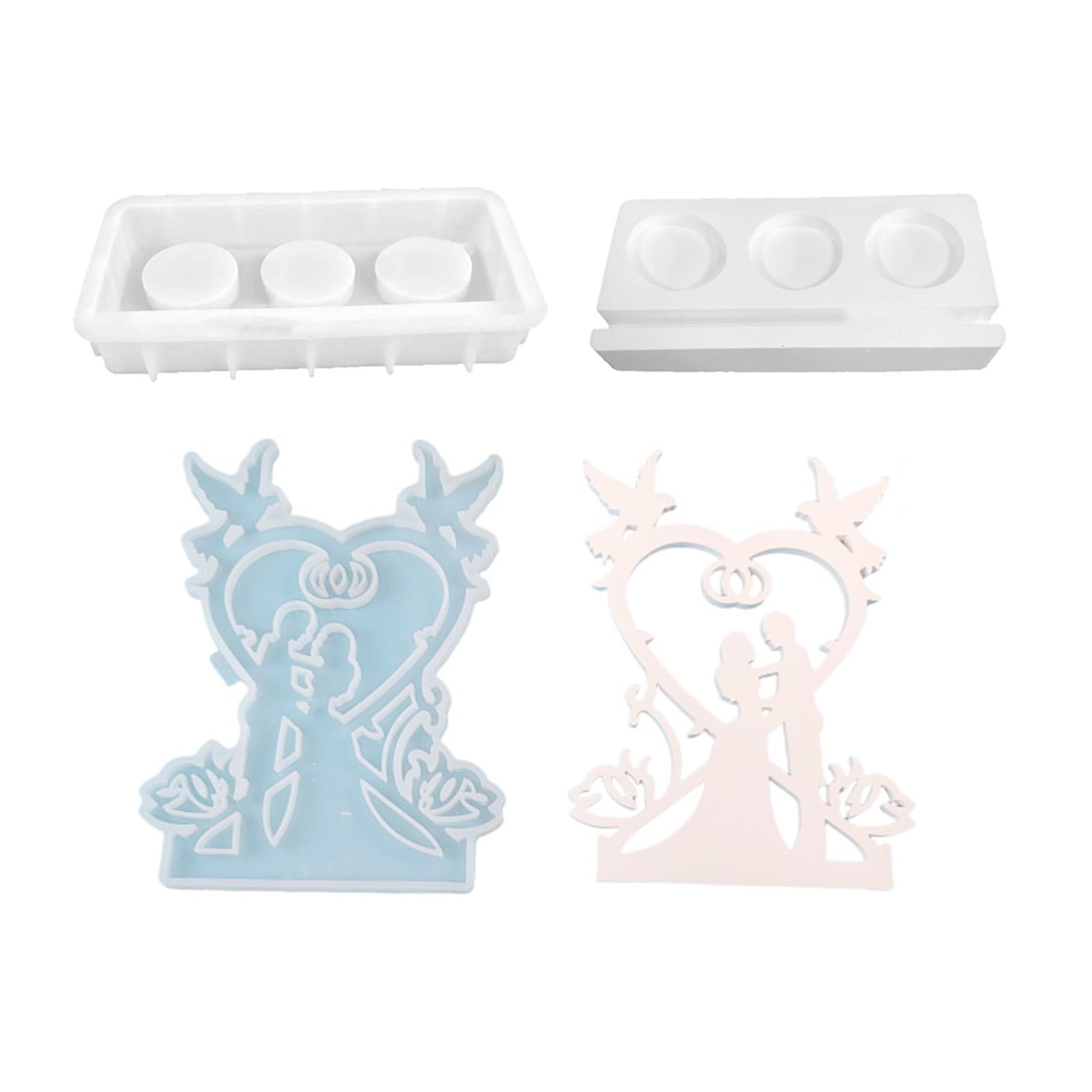 3D Hochzeitsdekoration Silikonform Kerzenständer Formen