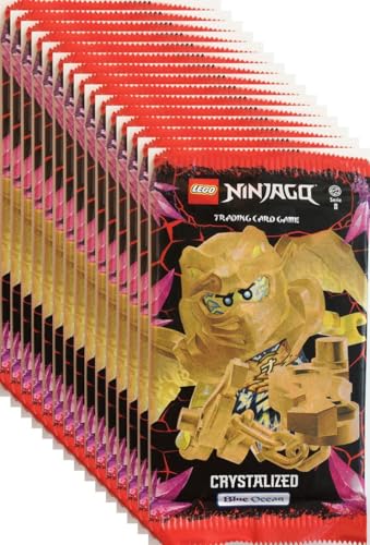 LEGO 10x Booster Pack Ninjago Trading Card Game Crystalized Serie 8 Level Blue Ocean Sammelkartenspiel 60 Karten - verpackt Tüte