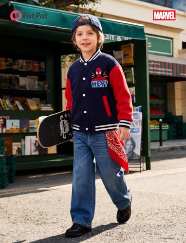 Image of Disney Kids Fleece Bomber Jacket, Varsity Outerwear with Pockets, 2-10Y