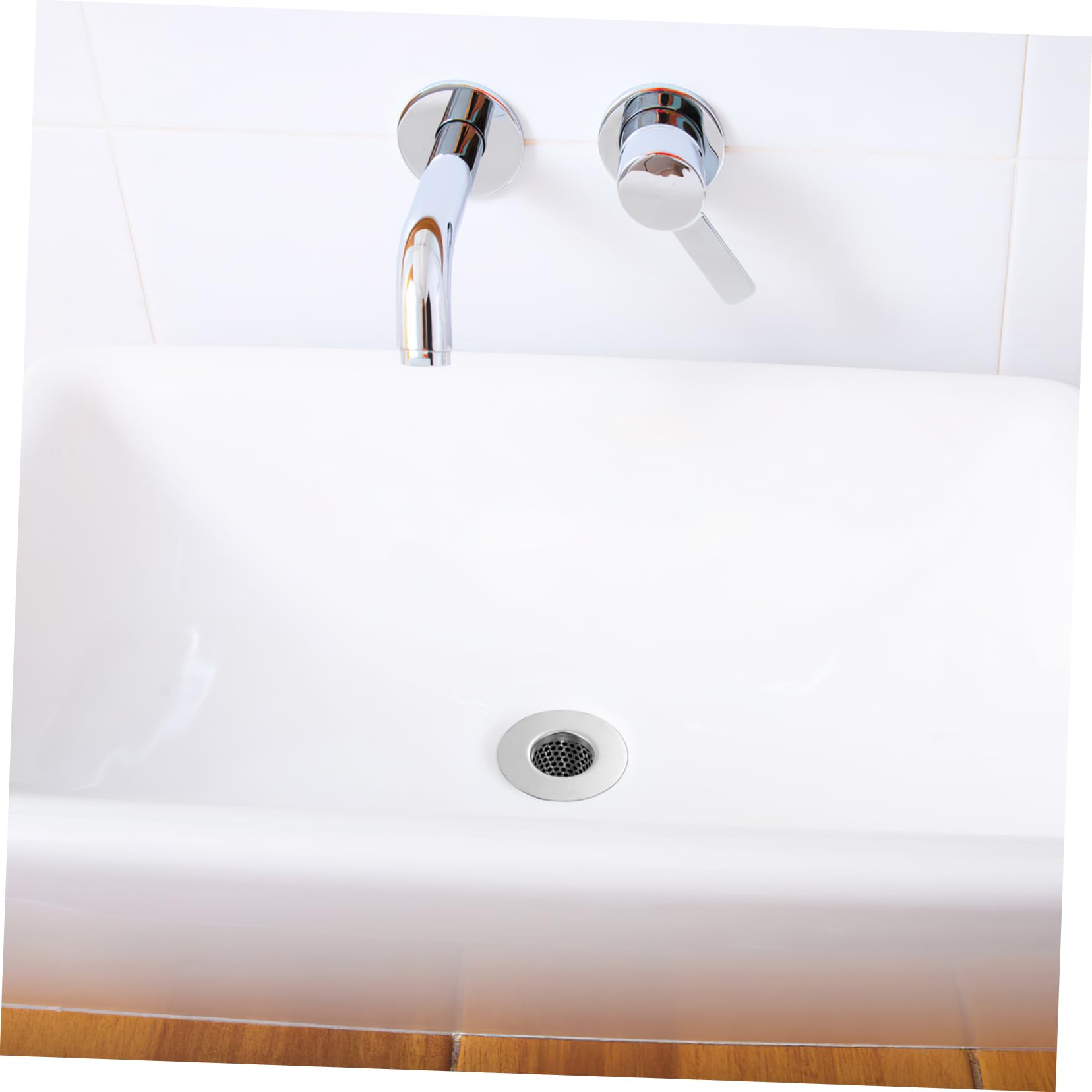 POPETPOP Filtros De Acero Inoxidable Cubiertas De Coladores Desagües De Acero para Fregaderos Desagües De Baño Colector De Lavabo Tapón De Trampa De Drenaje 6 Piezas x 4