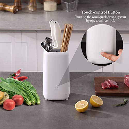 Inmorven Universal Knife Block, Quick Drying Knife Holder, Detach for Easy Cleaning, Space Saver Knife Storage with Automatic Wind Drying System, Fits Most of Knives and Other Utensil