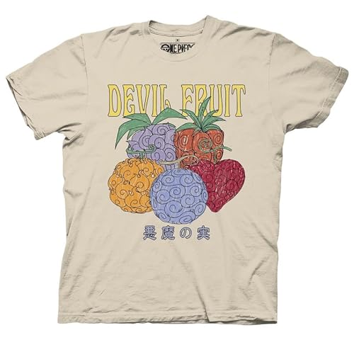 Ripple Junction One Piece Men's Short Sleeve T-Shirt Devil Fruit Gum Gum Paramecia Zoan Logia Awakening Sand Medium