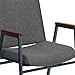 Flash Furniture HERCULES Series Heavy Duty Gray Fabric Stack Chair with Arms and Ganging Bracket