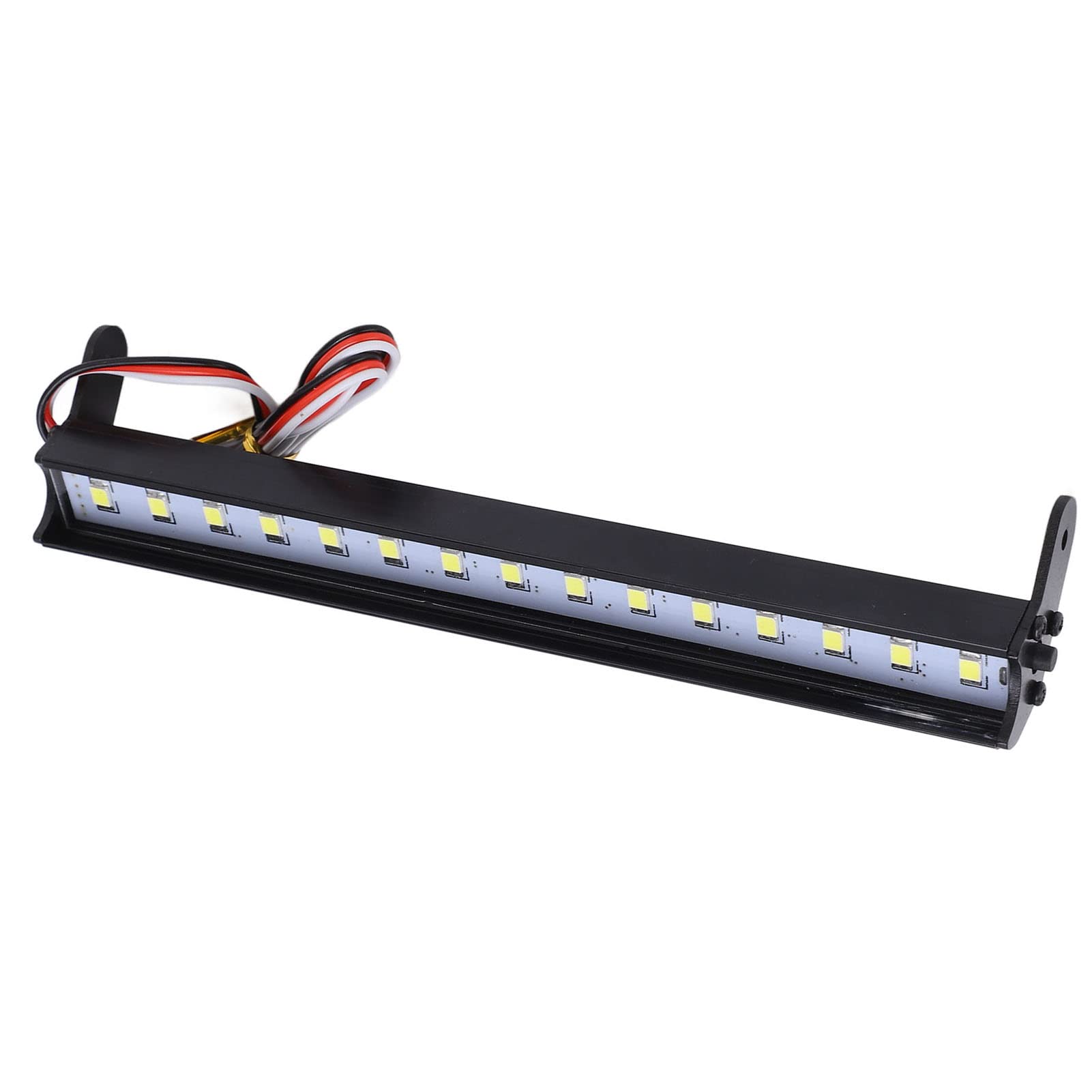 Barre LED 10 Lampes Pour Voiture RC 1/10, Aluminium, Haute Luminosité, Facile à Monter, Support En L, Vis Incluses