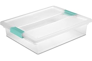 Sterilite 11x14 Clear Clip Box | Storage Bin Container with Latching Lid