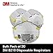 3M 8210 Particulate Respirator, N95, Pack of 20 Disposable Respirator, NIOSH APPROVED, Two-Strap Cup Style Design, Lightweight with Cushioning Nose Foam