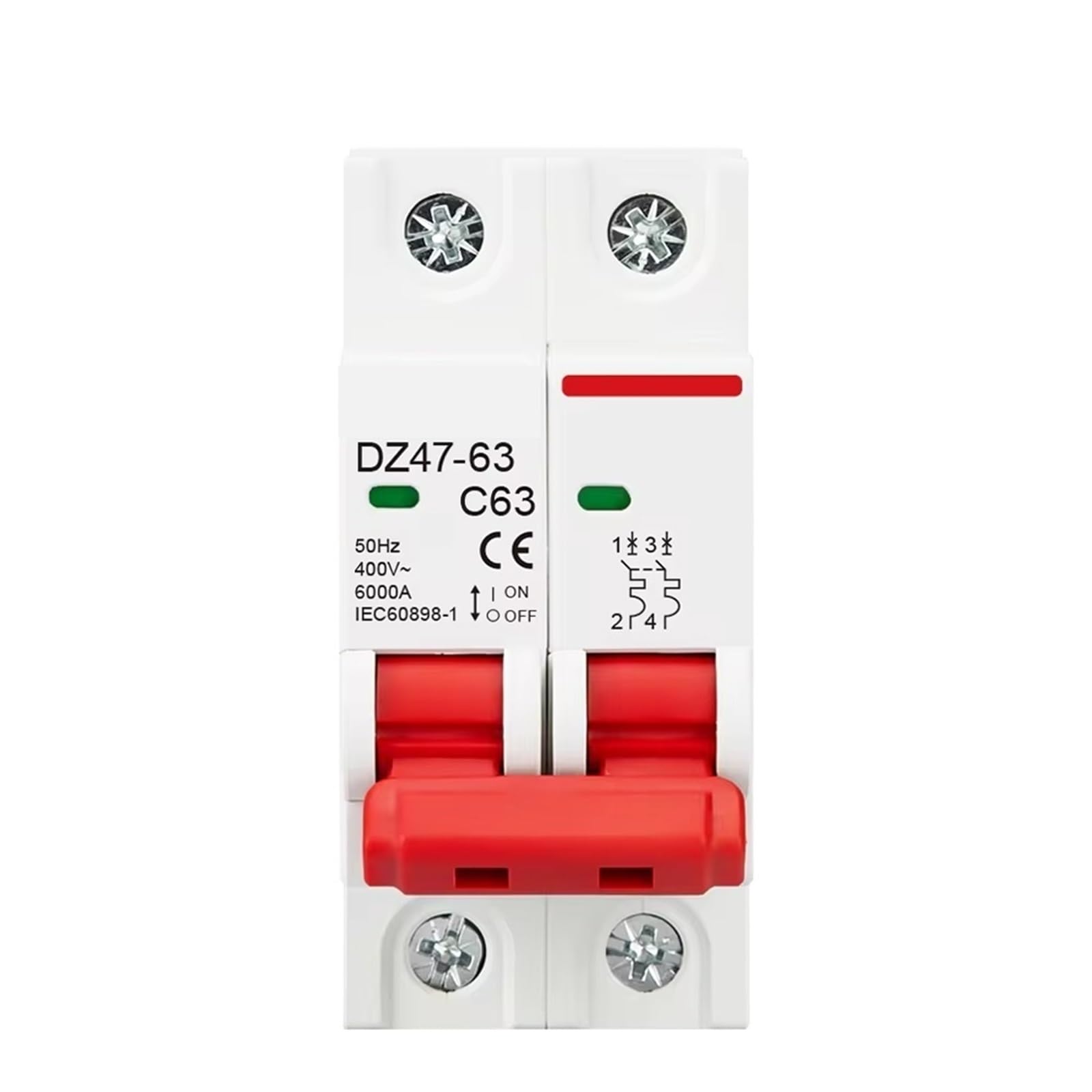 Disjoncteur MCB DZ47 protection contre les courts-circuits 2P AC
