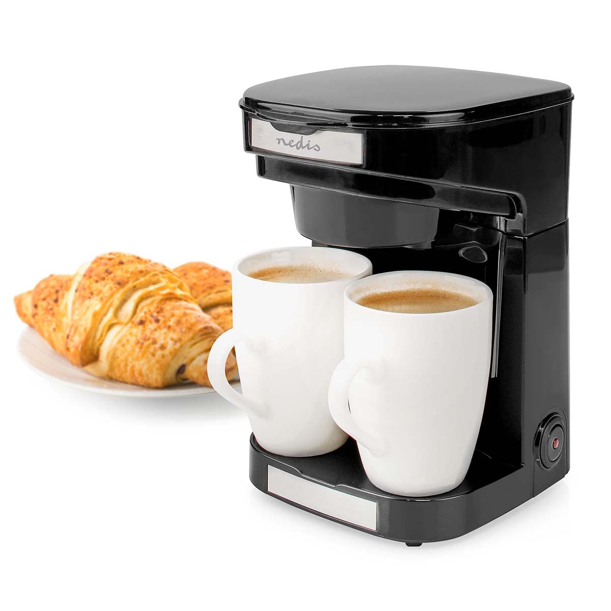 NEDIS KACM140EBK Cafetière noir Nombre de tasse=2